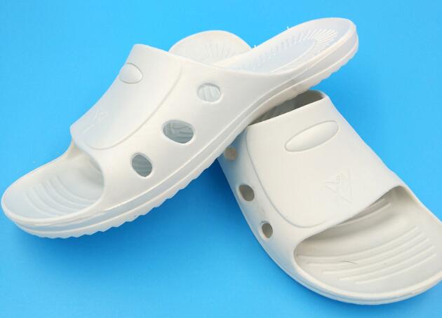 White Pvc Spu Cleanroom Accessories Anti Static Slippers DLX 9102B 0