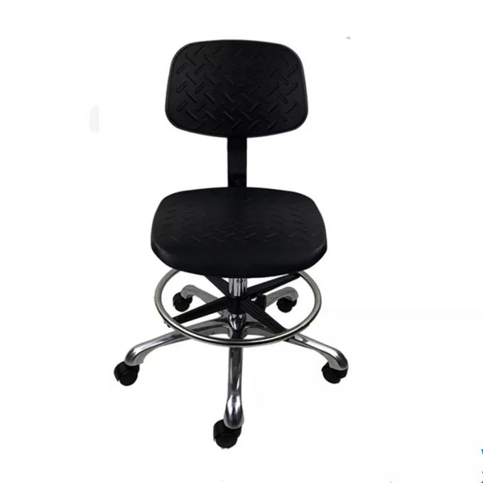 PU Foam ESD Stool Chair , Antistatic ESD Office Chair 440x440mm