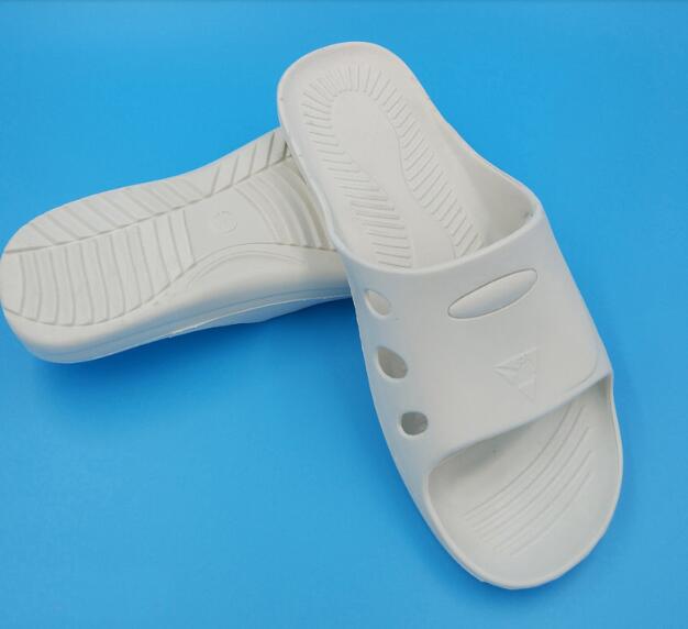 White Pvc Spu Cleanroom Accessories Anti Static Slippers DLX 9102B 1