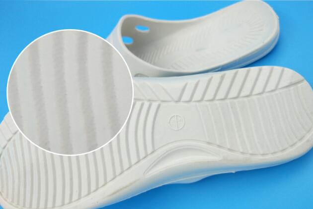 White Pvc Spu Cleanroom Accessories Anti Static Slippers DLX 9102B 2