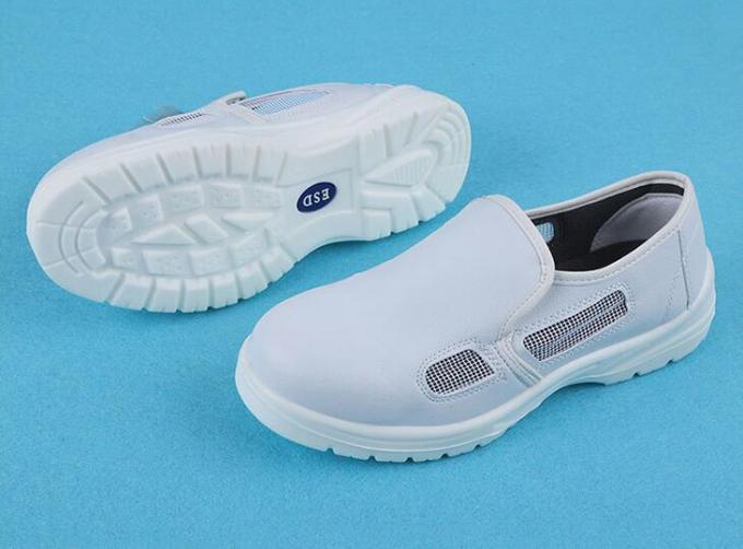 290mm Esd Static Dissipative Shoes Breathable Four Mesh Side Open 0