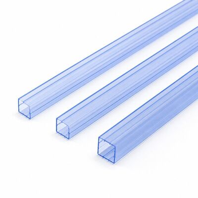 Transparent ESD PVC Square IC Packaging Tubes Custom Size for Component Storage