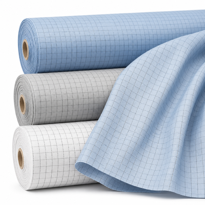 Cleanroom ESD Twill Fabric 110g/m² 10E5-10E9 Ohm for Anti-Static Workwear