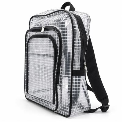 Clear PVC Anti-Static Cleanroom Tool Bag 39x10x34cm with Zipper and Shoulder Straps
