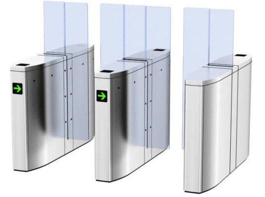 Smart RFID Safe Entry Turnstile , Pedestrian Barrier Gate Arc Shaped