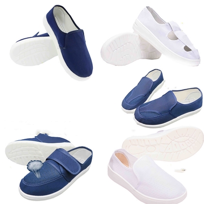 Mesh Top Anti Static Shoes PVC Bottom Dust Free Breathable PU Comfortable Non Slip