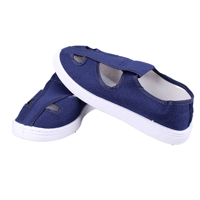 PU Anti Static Breathable Canvas Work Shoes With Comfortable Soft Bottom
