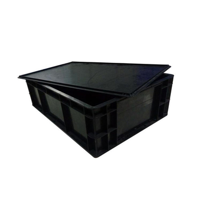Many Sizes Durable Black Color ESD Anti Static Plastic Box For PCB Component Storage