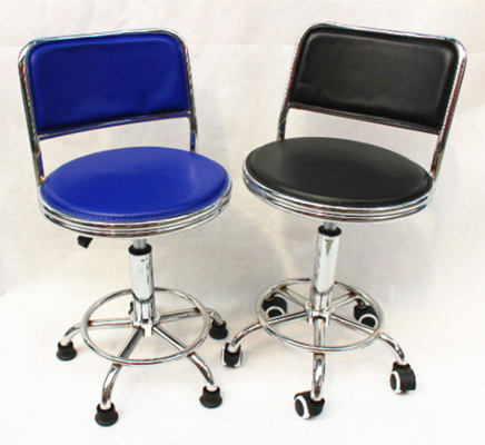 Black Conductive Cleanroom Anti Static Chair , PU Leather ESD Office Chair