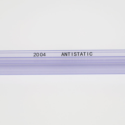 Transparent Perforated PVC / PETG IC Plastic Packaging Tube Square Pipe