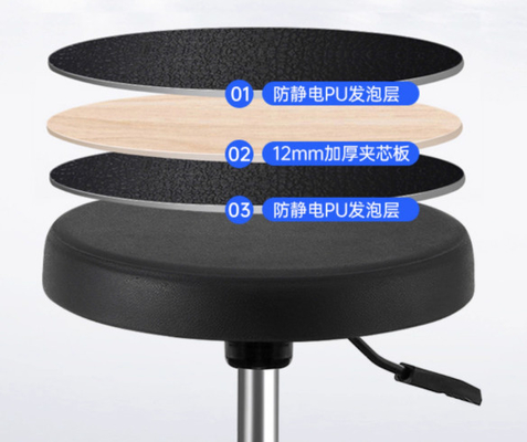 ESD Cleanroom Chair ESD PU Leather ESD Polyurethane Casters Surface Resistance 106-109Ω for ESD-Safe Research Facilities