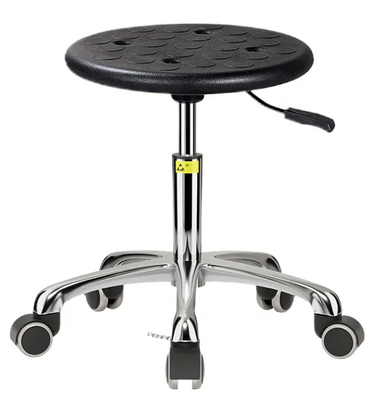 ESD Stool Chair Ergonomic Design and Adjustable Height for Comfort and Posture Support in Specialized Work Environments
