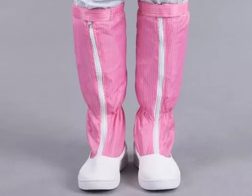 Antistatic Long Leg Boots Clean Room Shoes Pu Leather Size 35-50