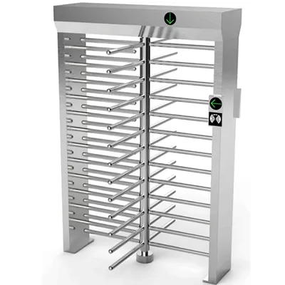 Cross Rotary Safety 304 Stainless Steel Turnstile Fingerprint / QR Code