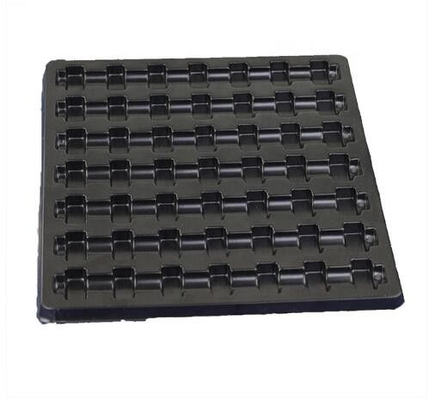 Custom Black ESD Blister Trays for Electronic Component Storage and Transport with Configurable PET PP or PS Material and Pocket Layout