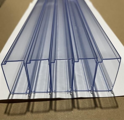 Flexible Esd Clear Pvc Tube Packaging Rectangular Length 300mm-600mm