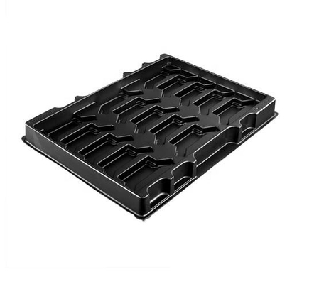 Black Blister Packaging Box , Esd Trays For Pcb Conductive Non Taste