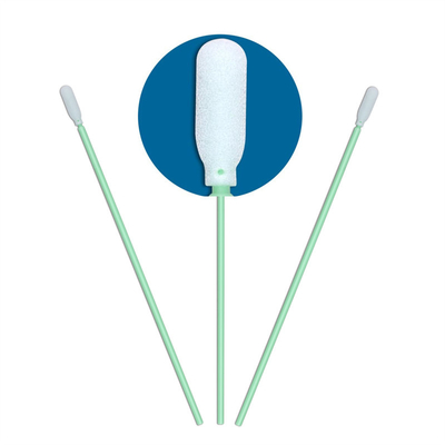 CE Approved Cleanroom Accessories Head Green Plastic Handle Swabs