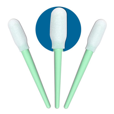 PP Foam Head Cleanroom Swab - Green Plastic Handle, ESD Safe, for Precision & IPA Cleaning