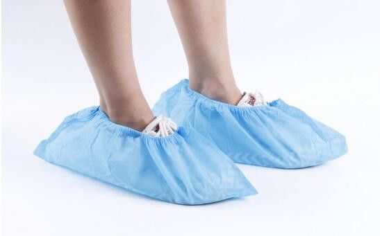 Disposable Blue Non-Woven Shoe Covers - Anti-Slip, Medical Grade, Polypropylene (PP) Material