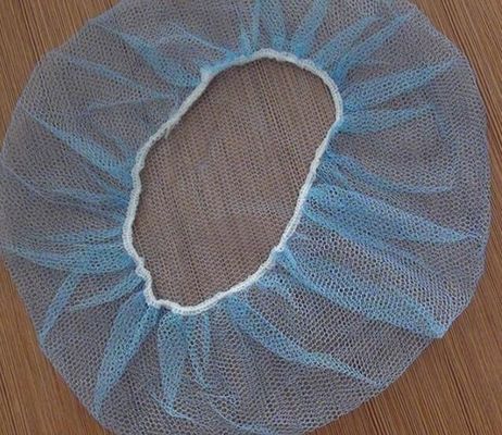 Disposable Nylon Mesh Hair Net Cap - 21 Inch, Breathable, for Cleanroom, Lab & Food Service (Black/White/Blue)