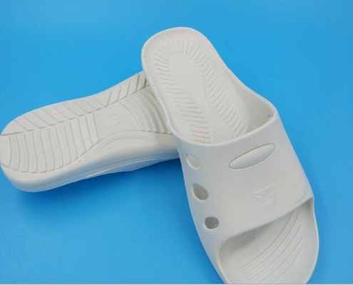 White Pvc Spu Cleanroom Accessories Anti Static Slippers DLX 9102B