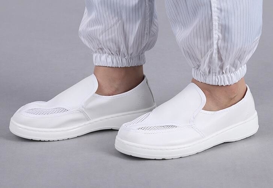 35-46 PU Cleanroom Accessories Leather ESD Shoe For Food Manufacturing