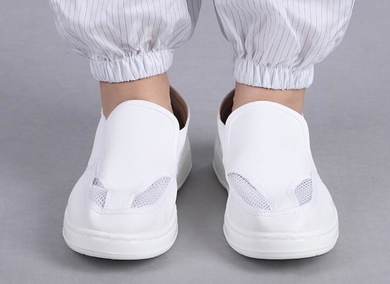 35-46 PU Cleanroom Accessories Leather ESD Shoe For Food Manufacturing