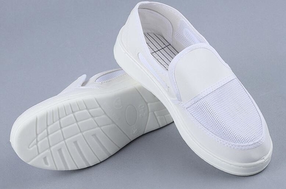 220mm PU Three Sides Breathable Cleanroom Anti Static Shoe