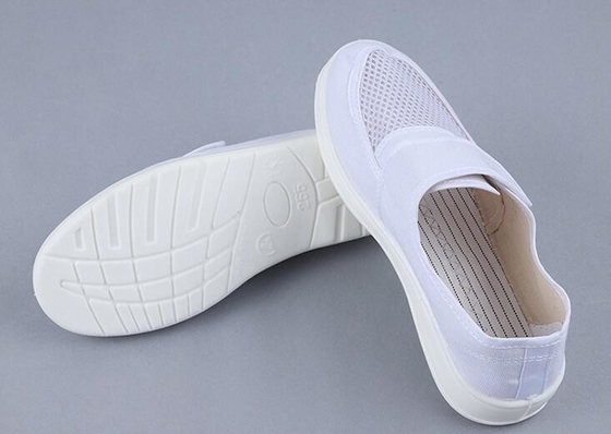 PU Canvas 34-46 Cleanroom Esd Shoes three sides breathable With Velcro