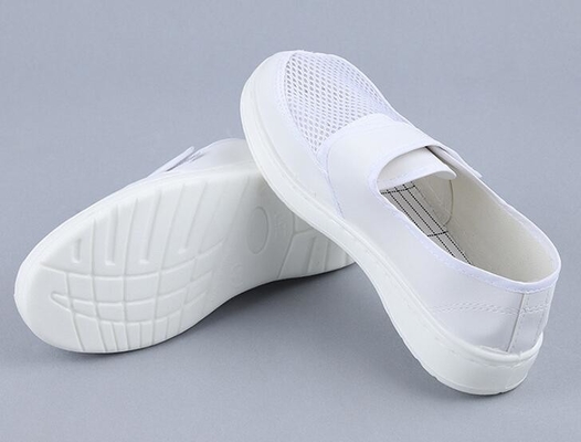 Breathable Cleanroom Accessories , Single Net Velcro 220mm PU Esd Safety Shoes