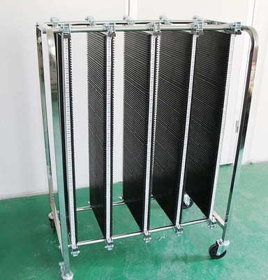 Stainless Steel Anti Static Accessories , ESD PCB Storage Trolley Four Wheels