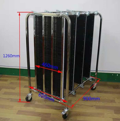 Stainless Steel Anti Static Accessories , ESD PCB Storage Trolley Four Wheels