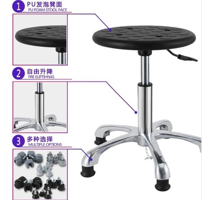 Anti Static Esd Lab Chairs Black wear resistant Adjustable PU Foam