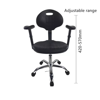 Antistatic PU Foam ESD Office Chair 430*400mm Seat For Cleanroom