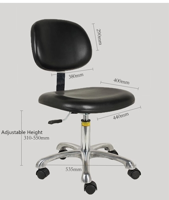 Synthetic Leather Esd Safe Chairs 420x450mm for workplace