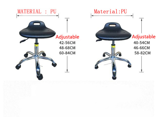 PU Dust Free Room Antistatic ESD Stool Chair With Wheels For Pharmaceutical Factory