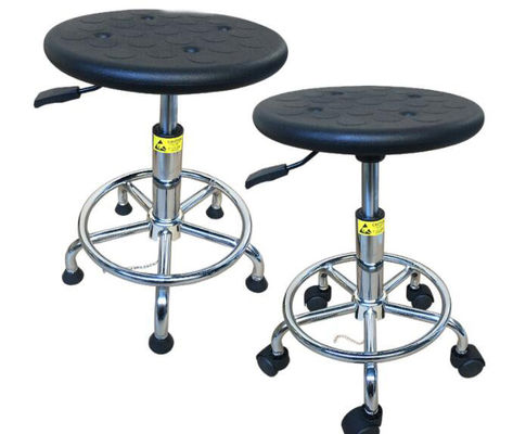 Laboratory Cleanroom ESD Stool Chair 33.5cm Seat Height Control