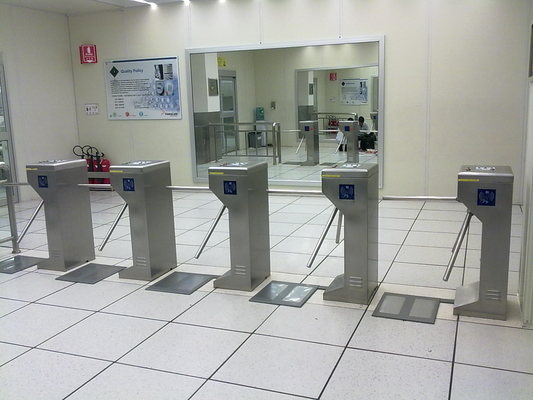 Museum Double Tripod Turnstile Gate Waist Height Turnstile With Dc Motor