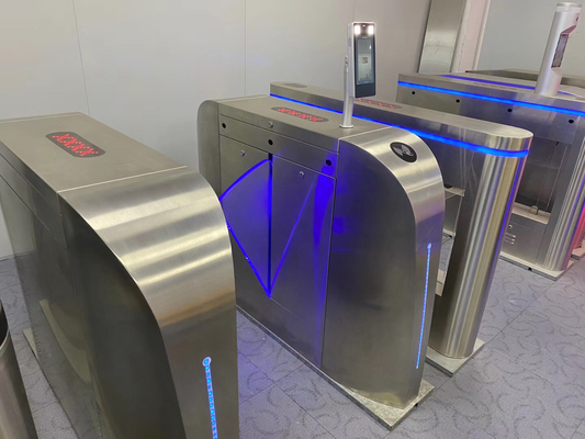 Face Recognition Infrared Thermoter Automatic System Turnstile 30 Degree Filed View