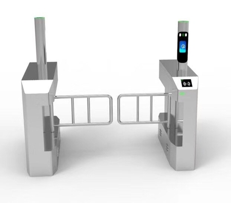 Face Recognition Infrared Thermoter Automatic System Turnstile 30 Degree Filed View