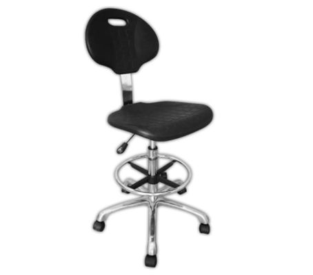 Aluminum Alloy PU Leather Lab Use ESD Antistatic Stainless Chair