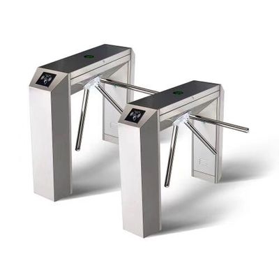 Bridge-Type ESD Turnstile - 304 Stainless Steel, Octagonal Three-Roll Vertical Tripod for Access Control